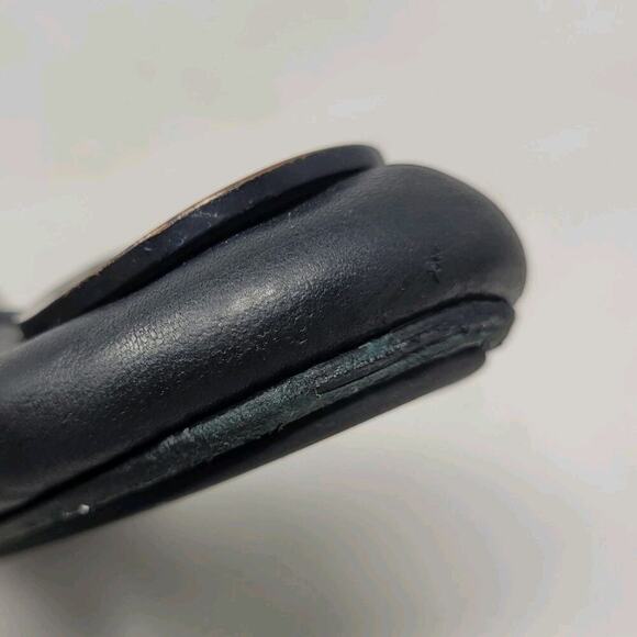 Tory Burch Flats Womens 7M Black Leather Minnie Ballet Comfort Double T Sip On - Picture 10 of 13